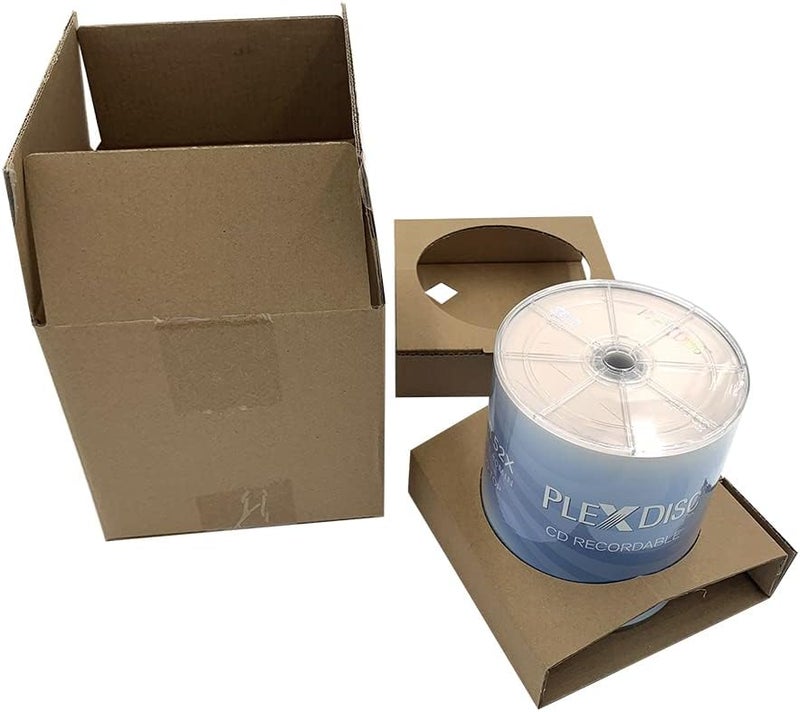 PlexDisc أقراص CD-R 700MB 52X فارغة مع شعار - عبوة 100 | أقراص CD قابلة للكتابة بكميات كبيرة للموسيقى والصوت وتسجيل البيانات | مثالية لحرق الموسيقى والتخزين (بدون حاوية) - Image 1